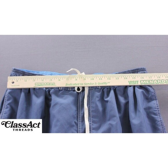 Speedo Swim Trunks Men’s Blue Drawstring Polyester Pockets Sz XXL - Picture 2 of 7